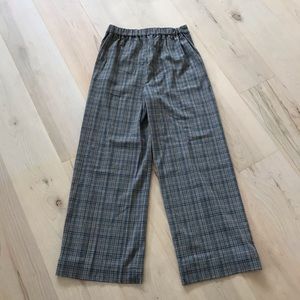 Plaid Madewell wide leg trousers M great condition